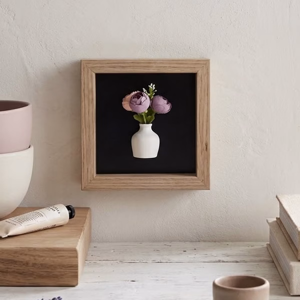 deconext-product-wallart-17002-1 تابلو دیواری چوبی مربع مدل گل کد 17002 - Image 1